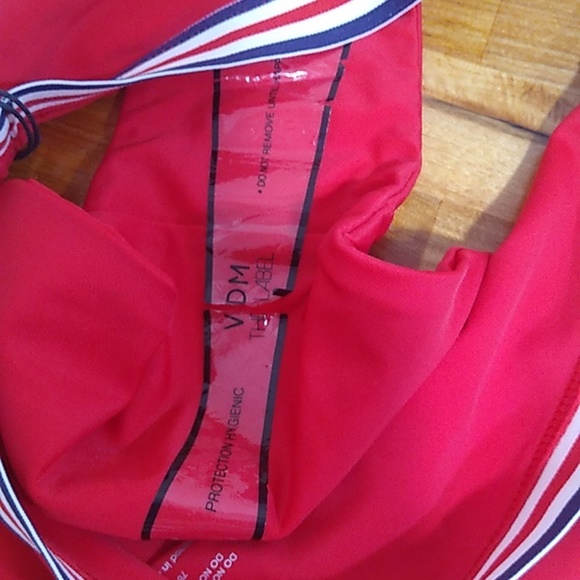 New! Red VDM The Label Izzy High Rise Bikini Bottoms - Picture 5 of 6